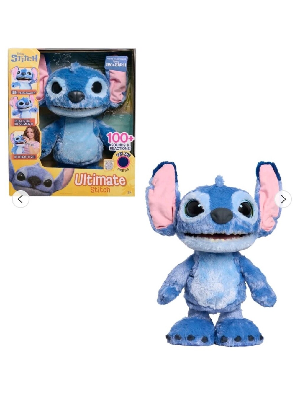 🆕️ Disney Ultimate Stitch Interactive 17" Plush With 100+ Interactions Age 3+